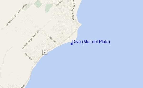 locatiekaart van Diva (Mar del Plata)