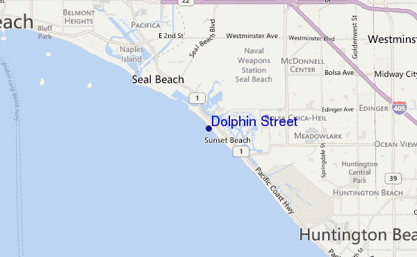 locatiekaart van Dolphin Street
