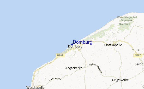 locatiekaart van Domburg