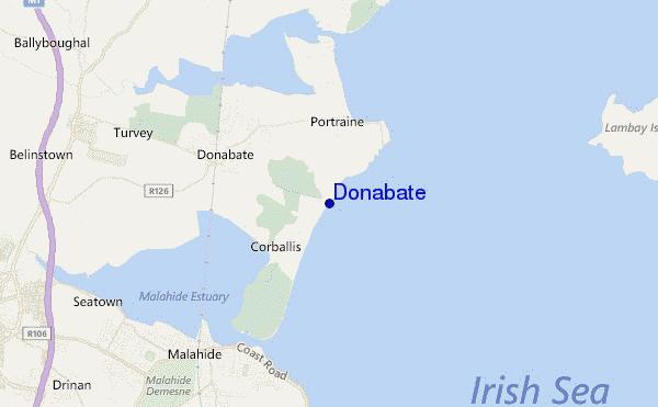 locatiekaart van Donabate