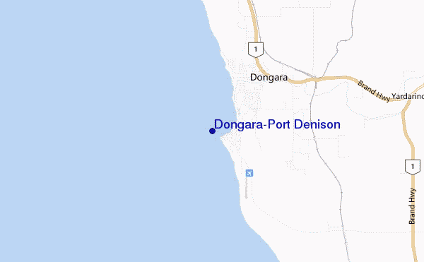 locatiekaart van Dongara-Port Denison