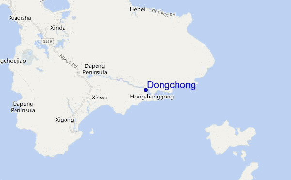 locatiekaart van Dongchong