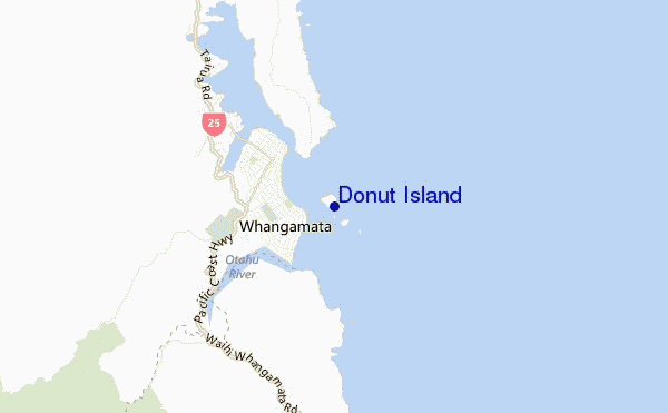 locatiekaart van Donut Island