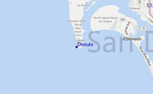 locatiekaart van Donuts