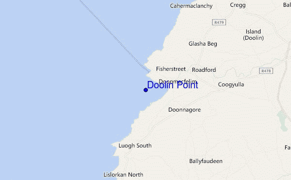 locatiekaart van Doolin Point