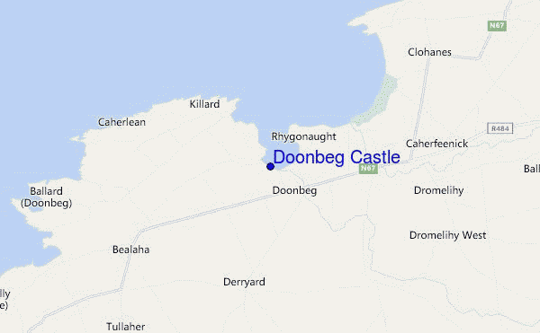 locatiekaart van Doonbeg Castle