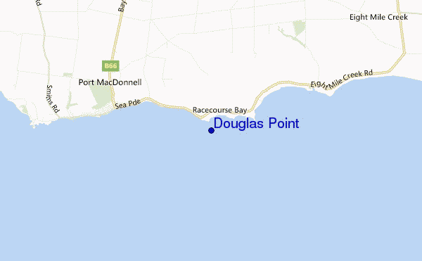 locatiekaart van Douglas Point