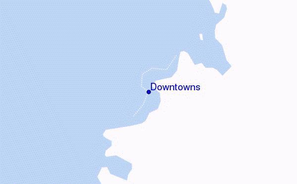 locatiekaart van Downtowns