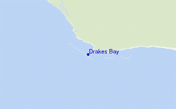 locatiekaart van Drakes Bay