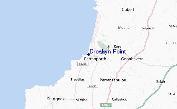 locatiekaart van Droskyn Point