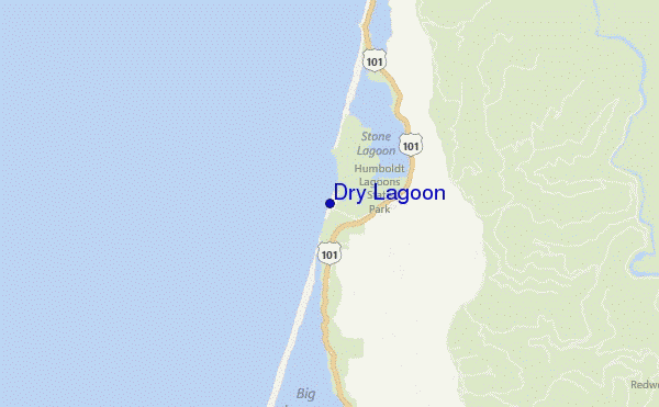locatiekaart van Dry Lagoon