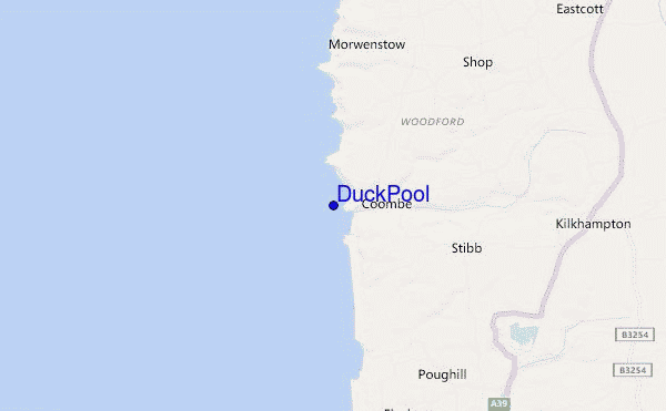 locatiekaart van Duckpool Bay