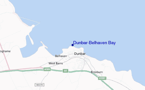 locatiekaart van Dunbar/Belhaven Bay