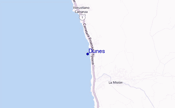 locatiekaart van Dunes