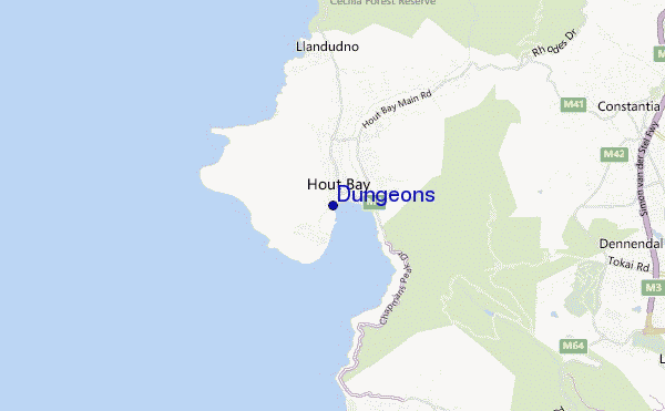 locatiekaart van Dungeons