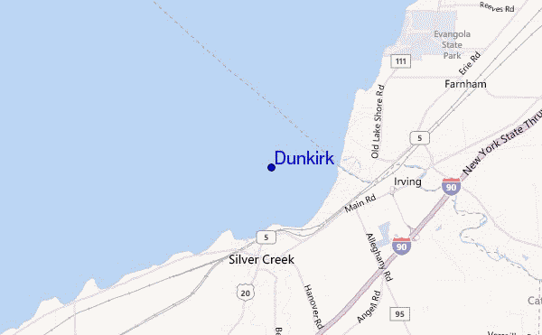 locatiekaart van Dunkirk