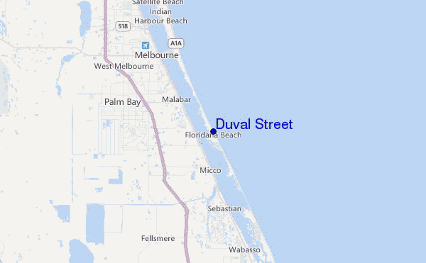 Duval Street Location Map