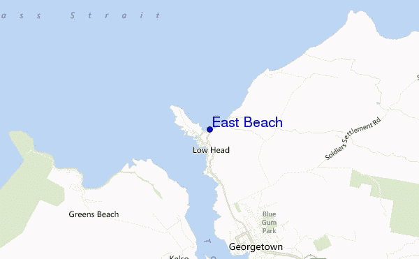 locatiekaart van East Beach