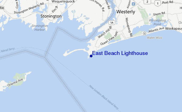 locatiekaart van East Beach Lighthouse