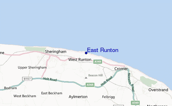 locatiekaart van East Runton