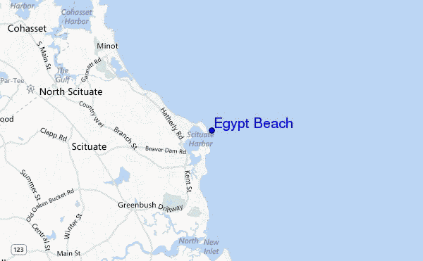 locatiekaart van Egypt Beach