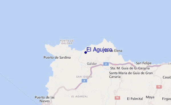 locatiekaart van El Agujero