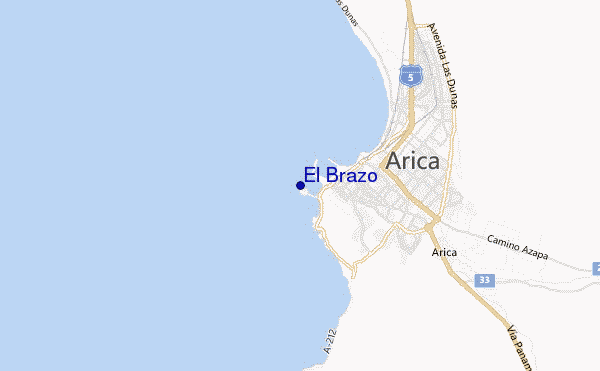 locatiekaart van El Brazo