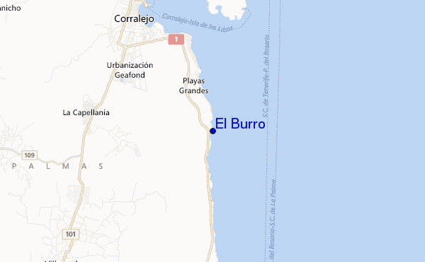 locatiekaart van El Burro