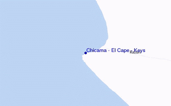 locatiekaart van Chicama - El Cape / Keys
