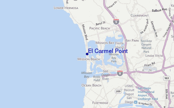 locatiekaart van El Carmel Point