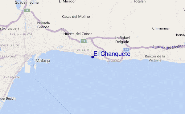 locatiekaart van El Chanquete