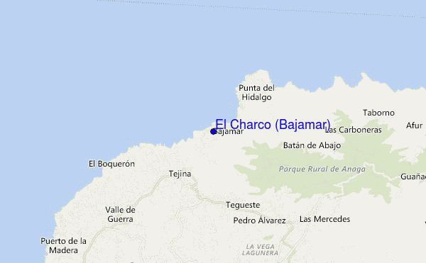 locatiekaart van El Charco (Bajamar)