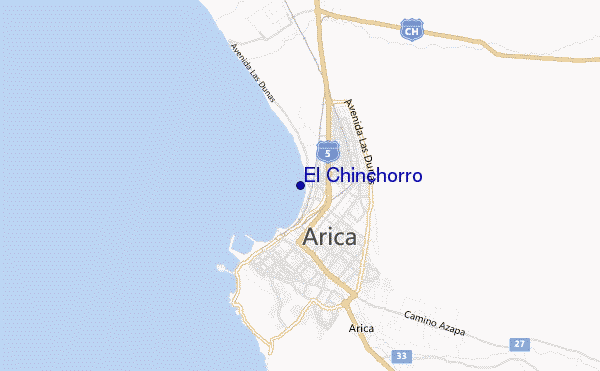 locatiekaart van El Chinchorro