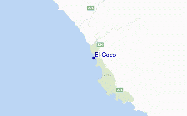 locatiekaart van El Coco