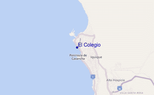 locatiekaart van El Colegio
