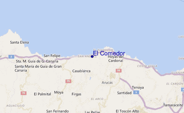 locatiekaart van El Comedor