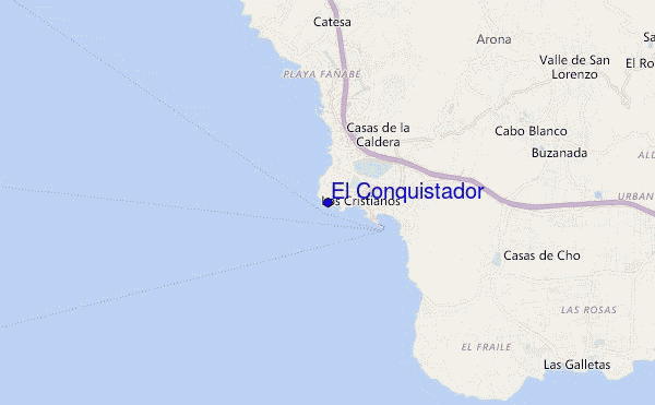locatiekaart van El Conquistador