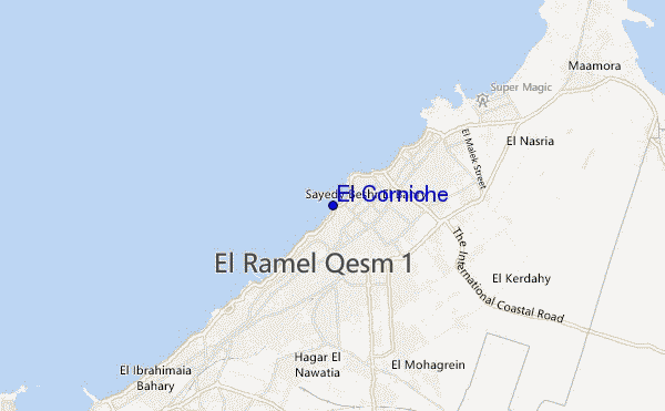 locatiekaart van El Corniche