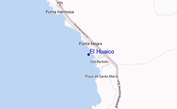 locatiekaart van El Huaico