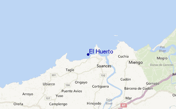 locatiekaart van El Huerto