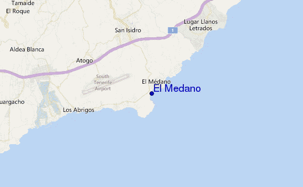 locatiekaart van El Medano