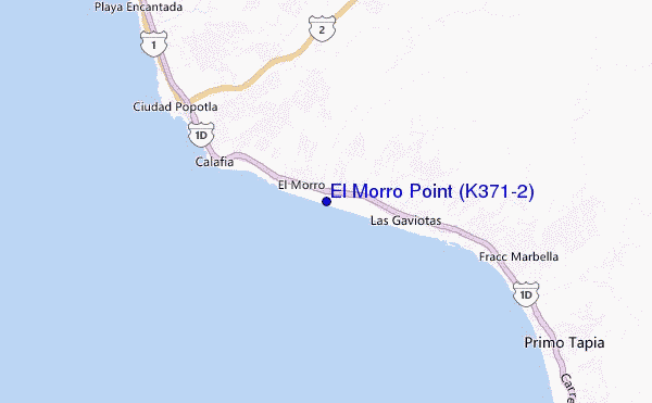 locatiekaart van El Morro Point (K371/2)