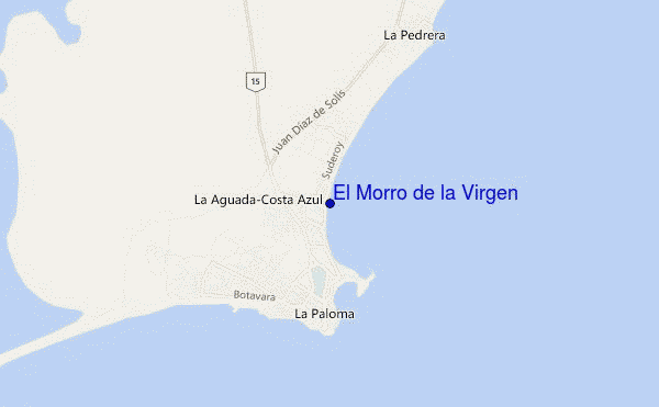 locatiekaart van El Morro de la Virgen