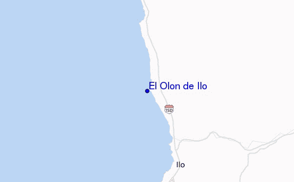 locatiekaart van El Olon de Ilo