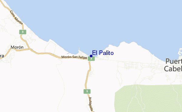 locatiekaart van El Palito