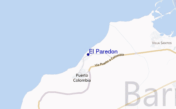 locatiekaart van El Paredon