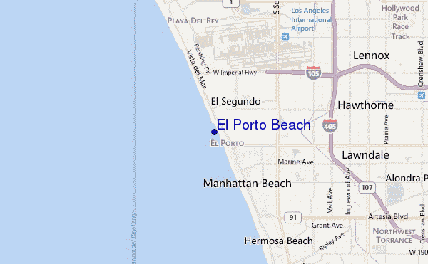 locatiekaart van El Porto Beach