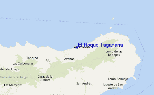 locatiekaart van El Roque Taganana