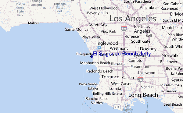 El Segundo Beach Jetty Location Map