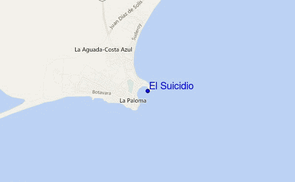 locatiekaart van El Suicidio
